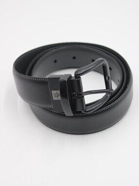 Original Penguin Reversible Belt Men's Size 38 Black/Grey Leather Black Buckle